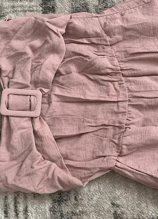 Лляний комбез з відкритими плечима