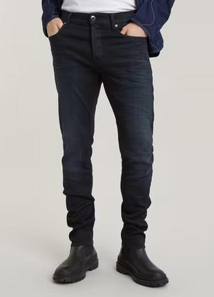 G star raw 3301 slim джинсы темные