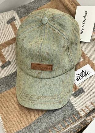 Бейсболка оливковая кепка acne studios