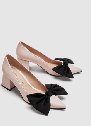 Zara, жіночі туфлі з бантом р. 37