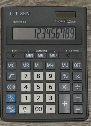 Калькулятор citizen cdb-1201 bk (12-розрядний)