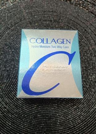 Увлажняющая коллагеновая пудра для лица enough collagen hydro moisture two way cake spf 25 pa++ тон 13, 21, 23, , со сменным блоком, 26 г