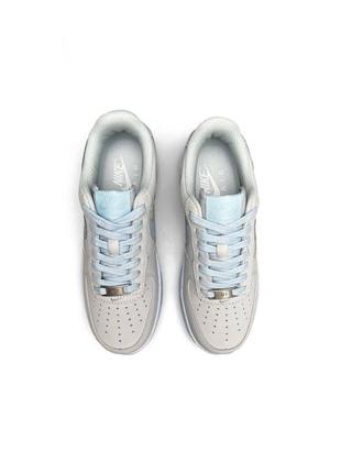 Nike air force 1 gray blue3 фото