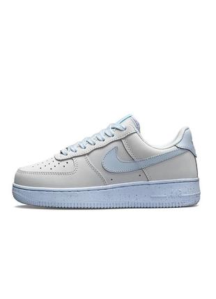 Nike air force 1 gray blue1 фото