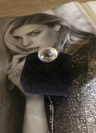 Срібло, кристал swarovski важке кастомне кільце iri jewelry, р. 18-19, ідеальний стан