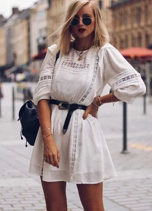 Нова бавовняна сукня мереживна h&m плаття пишна сукня прошва повітряна бавовна