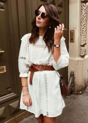 Новое хлопковое платье кружевное h&m платье пышное платье прошва воздушного хлопка9 фото