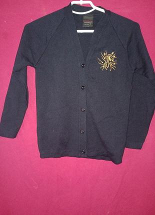 Кофта кардиган у принт жар птиця у вінтажному стилі schoolblazer