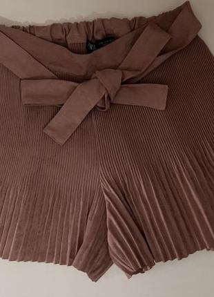 Шорты плиссе zara