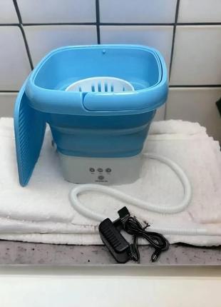Складана міністиральна машина синя переносна до 2,5 кг folding washing machine пральна машина