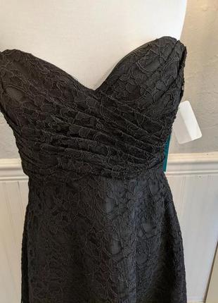 Черное коктальное платье, миди платье, вечернее кружечное платье, платье на свалке