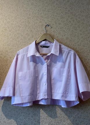 Сорочка рубашка вкорочена zara