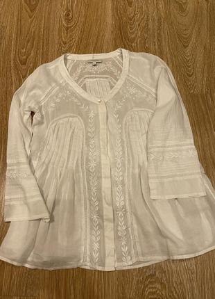 Нарядная рубашка блузка в стиле бохо с вышивкой british india