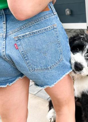 Джинсові шорти levi’s 501 zara  голубі , короткі .