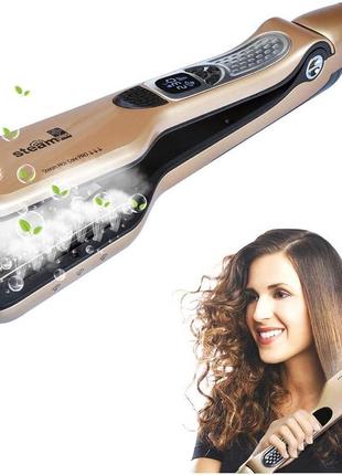 Випрямляч для волосся керамічний від 150 °c до 230 °c рк-дисплей та знімний резервуар для води