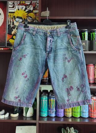 Vtg grunge shorts pme pall mall шорты винтаж кастом бриджи джинсовые деним custom baggy