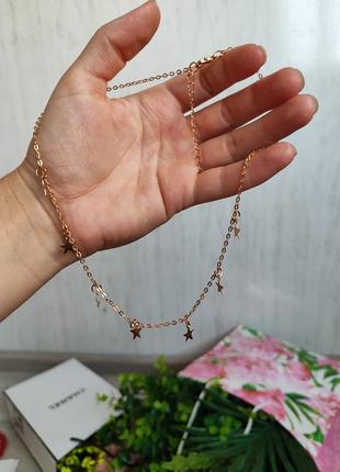 Кольє із зірочками нове 🌟 золотисте ланцюжок