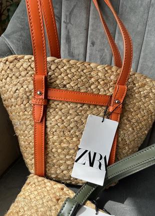 Плетена сумка zara