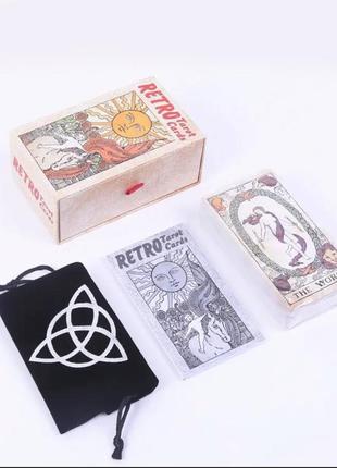 Оригинал retro tarot ретро карты таро подарочная коробка райдер уэйт