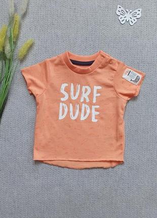 Детская футболка 0-3 мес для новорожденного мальчика