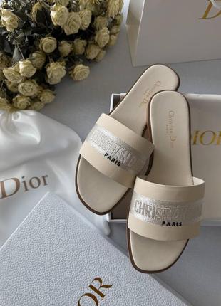 Шлепанцы в стиле dior dway slippers