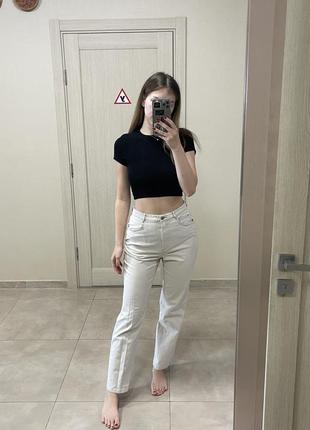 Джинсы прямые бежевый