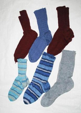 Лот цена за 6 пар  цена за все шерстяные носки  детские вязанные