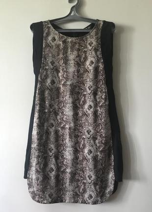 Женское платье lee cooper с поясом комбинированное,ног 45, длина88