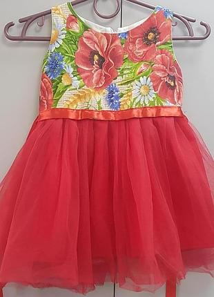 Платье с маками