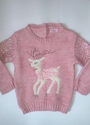 Святкова в'язана кофточка для дівчинки 1-2 роки