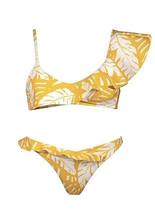 Купальник watercult топ з воланами жовтий