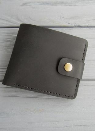 Классическое кожаное мужское портмоне из винтажной кожи2 фото