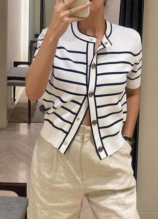 Кардиган massimo dutti кофта жіноча кофта в полоску одяг cos