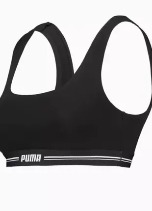 Puma топик топ женский черный хлопок размер l