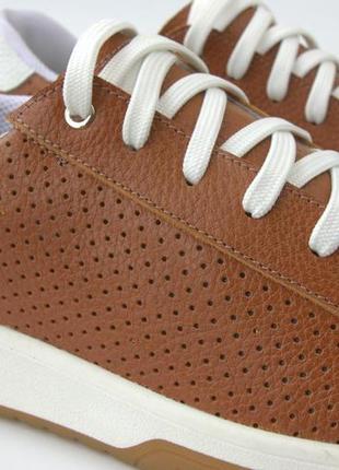 Кеды светло-коричневые кроссовки кожаные классические мужская обувь летняя rosso avangard puran browny perf7 фото