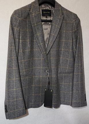 Женский пиджак massimo dutti массимо дутти eur 44 xl-2xl 50-52 шерсть2 фото