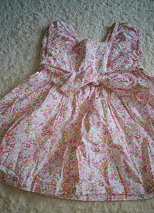 Розовый сарафан с цветочным узором zbaby