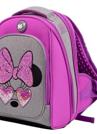 Рюкзак шкільний каркасний yes s-89 minnie mouse ортопедичний міккі маус