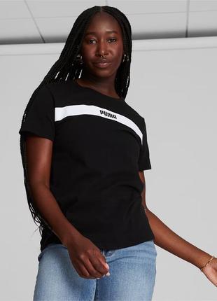 Футболка жіноча puma, чорна, розмір s, m