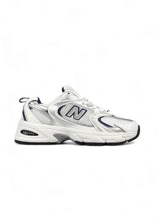 Кросівки new balance 530 premium •white silver blue•4 фото