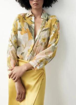 Шифонова блуза, рубашка zara