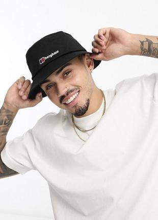 Панама berghaus recognition bucket embroidery hat чорна унісекс чоловіча жіноча панамка капелюх 4x000036bp62 фото