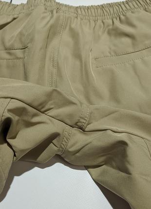 Пісочні бежеві джогери карго штани брюки з кишенями на резинках манжетах9 фото