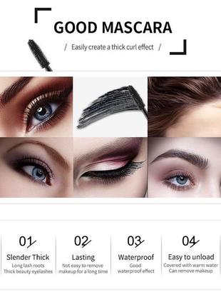 Тушь для ресниц vibely 4d volume eyelash mascara с эффектом удлинения 13 мл