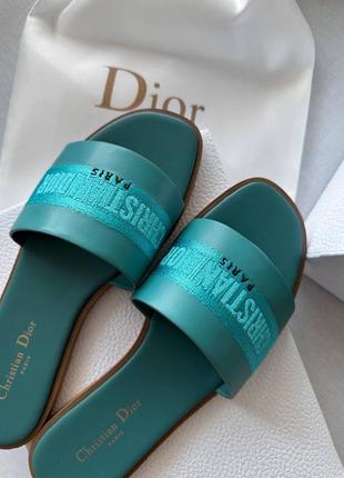 Шльопанці в стилі dior dway slippers blue