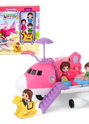Дитячий літак з набором та фігурками для дівчаток t013-a