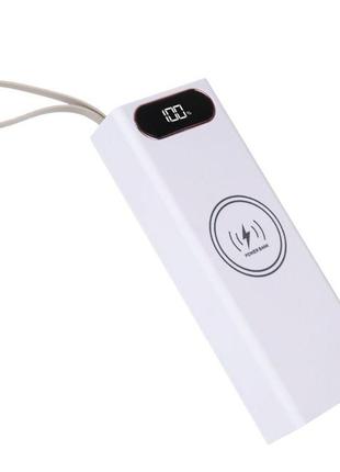Корпус multi-powerbank l20, под элементы 18650 до 20 шт, 22.5+15w, с беспроводной зарядкой и фонарём,