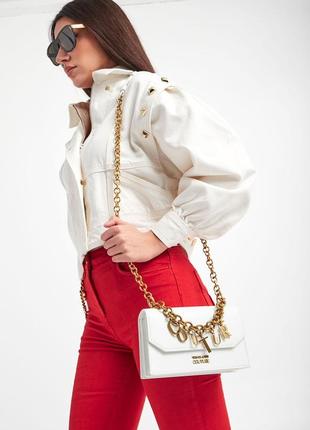 Сумка versace jeans couture біла оригінал оригинал