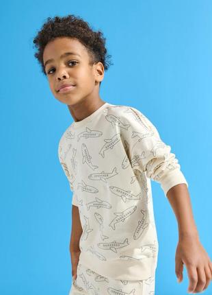 5-6/6-7/8-9/9-10 років новий фірмовий світшот батнік кофта для хлопчика веселий літак sinsay