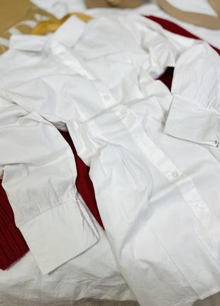 Белое платье рубашка made in italy zara5 фото